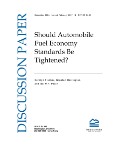 Should Automobile Fuel Economy Standards Be