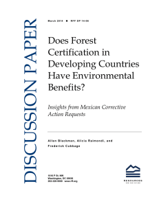 Does Forest Certification in Developing Countries