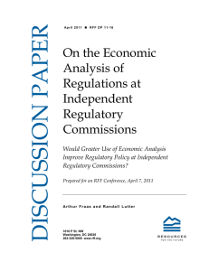 On the Economic Analysis of Regulations at
