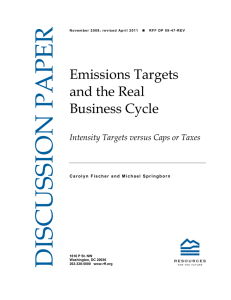 DISCUSSION PAPER Emissions Targets and the Real