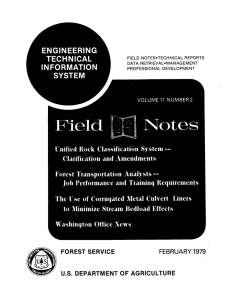 Notes Field TECHNICAL INFORMATION