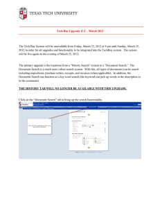 The Tech Buy System will be unavailable from Friday, March... 2012 in order for all upgrades and functionality to be... Tech Buy Upgrade 12.1 – March 2012