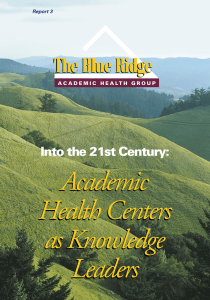 Academic Health Centers as Knowledge Leaders