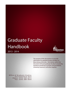 Graduate Faculty Handbook  2013 - 2014