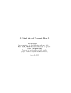 A Global View of Economic Growth