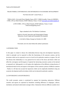 TrajConvDivGlobelics09/          ... TRAJECTORIES, CONVERGENCE AND DIVERGENCE IN ECONOMIC DEVELOPMENT