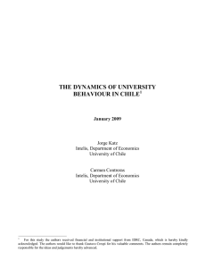 THE DYNAMICS OF UNIVERSITY BEHAVIOUR IN CHILE