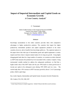 Impact of Imported Intermediate and Capital Goods on Economic Growth: