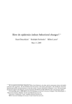 How do epidemics induce behavioral changes? ∗ Raouf Boucekkine Rodolphe ...
