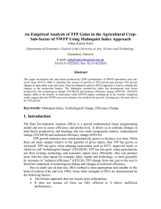 An Empirical Analysis of TFP Gains in the Agricultural Crop-