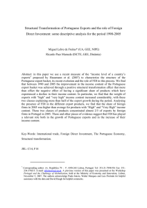 Structural Transformation of Portuguese Exports and the role of Foreign