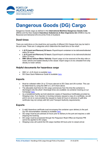 Dangerous Goods (DG) Cargo