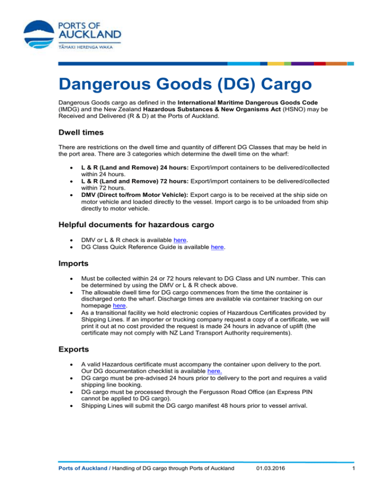 Dangerous Goods DG Cargo