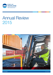 Annual Review 2015 Annual Review 2015 Ports of Auckland