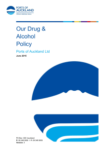 Our Drug &amp; Alcohol Policy Ports of Auckland Ltd