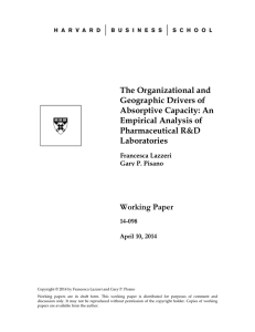The Organizational and Geographic Drivers of Absorptive Capacity: An Empirical Analysis of