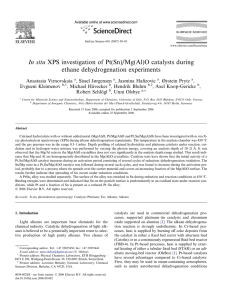 In situ XPS investigation of Pt(Sn)/Mg(Al)O catalysts during ethane dehydrogenation experiments