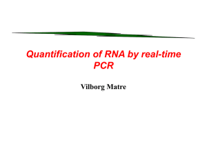 Quantification of RNA by real-time PCR Vilborg Matre