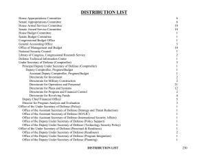 DISTRIBUTION LIST