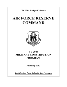 AIR FORCE RESERVE COMMAND  FY 2004