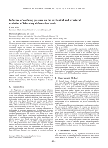 Influence of confining pressure on the mechanical and structural