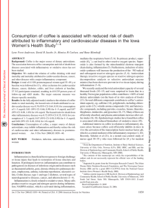 Consumption of coffee is associated with reduced risk of death