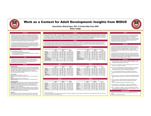 Work as a Context for Adult Development: Insights from MIDUS