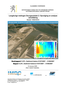 Langdurige metingen Deurganckdok 2: Opvolging en analyse aanslibbing