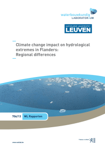 LEUVEN Climate change impact on hydrological extremes in Flanders: Regional differences