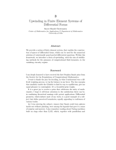 3 Upwinding in Finite Element Systems of Diﬀerential Forms Abstract