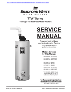 SERVICE MANUAL TTW  Series Troubleshooting Guide