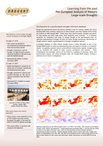 Learning from the past Pan-European Analysis of Historic Large-scale Droughts