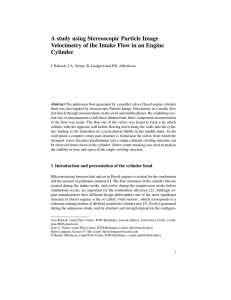 A study using Stereoscopic Particle Image Cylinder