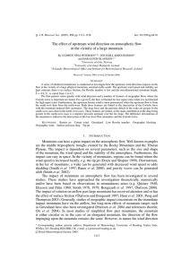 The effect of upstream wind direction on atmospheric flow