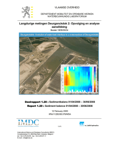 Langdurige metingen Deurganckdok 2: Opvolging en analyse aanslibbing VLAAMSE OVERHEID