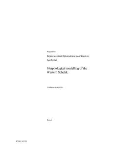 Morphological modelling of the Western Scheldt. Rijkswaterstaat Rijksinstituut voor Kust en Zee/RIKZ