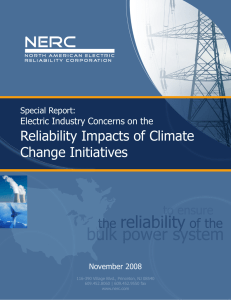 reliability bulk power system Reliability Impacts of Climate Change Initiatives