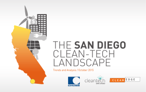 SAN DIEGO CLEAN-TECH LANDSCAPE Trends and Analysis / October 2015