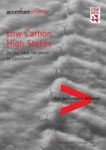 Low Carbon, High Stakes Do you have the power to transform?