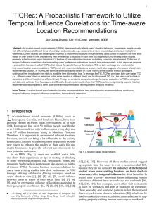 TICRec: A Probabilistic Framework to Utilize Temporal Influence Correlations for Time-aware