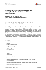 Exploring cell tower data dumps for supervised learning-based point-of-interest prediction (industrial paper)