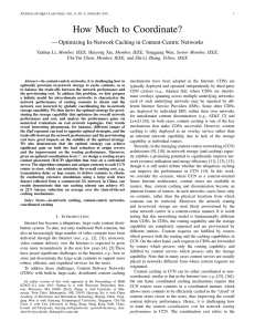 How Much to Coordinate? — Optimizing In-Network Caching in Content-Centric Networks