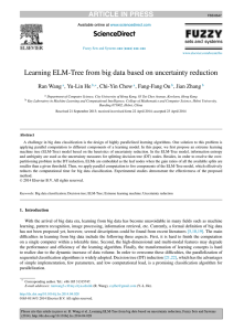 Learning ELM-Tree from big data based on uncertainty reduction ScienceDirect Ran Wang