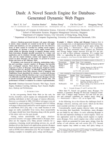 Dash: A Novel Search Engine for Database- Generated Dynamic Web Pages