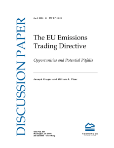 DISCUSSION PAPER The EU Emissions Trading Directive