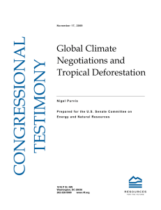 Global Climate Negotiations and Tropical Deforestation