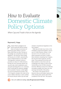 P Domestic Climate Policy Options How to Evaluate