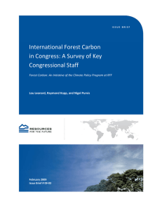 International Forest Carbon   in Congress: A Survey of Key  Congressional Staff   