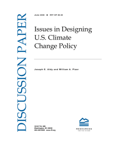 DISCUSSION PAPER Issues in Designing U.S. Climate