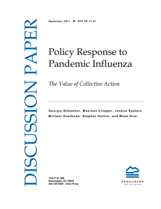 Policy Response to Pandemic Influenza The Value of Collective Action